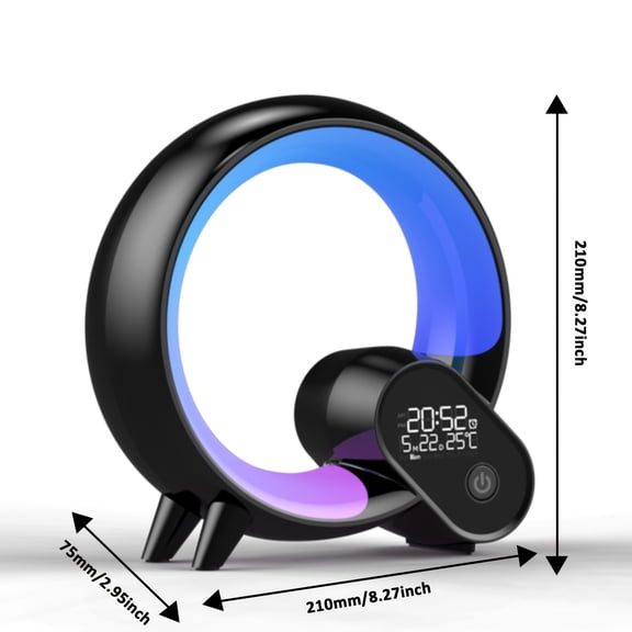 Smart sunrise wakeup alarm clock night light with ambient lighting and whitenoise function as a sleepaid helper.