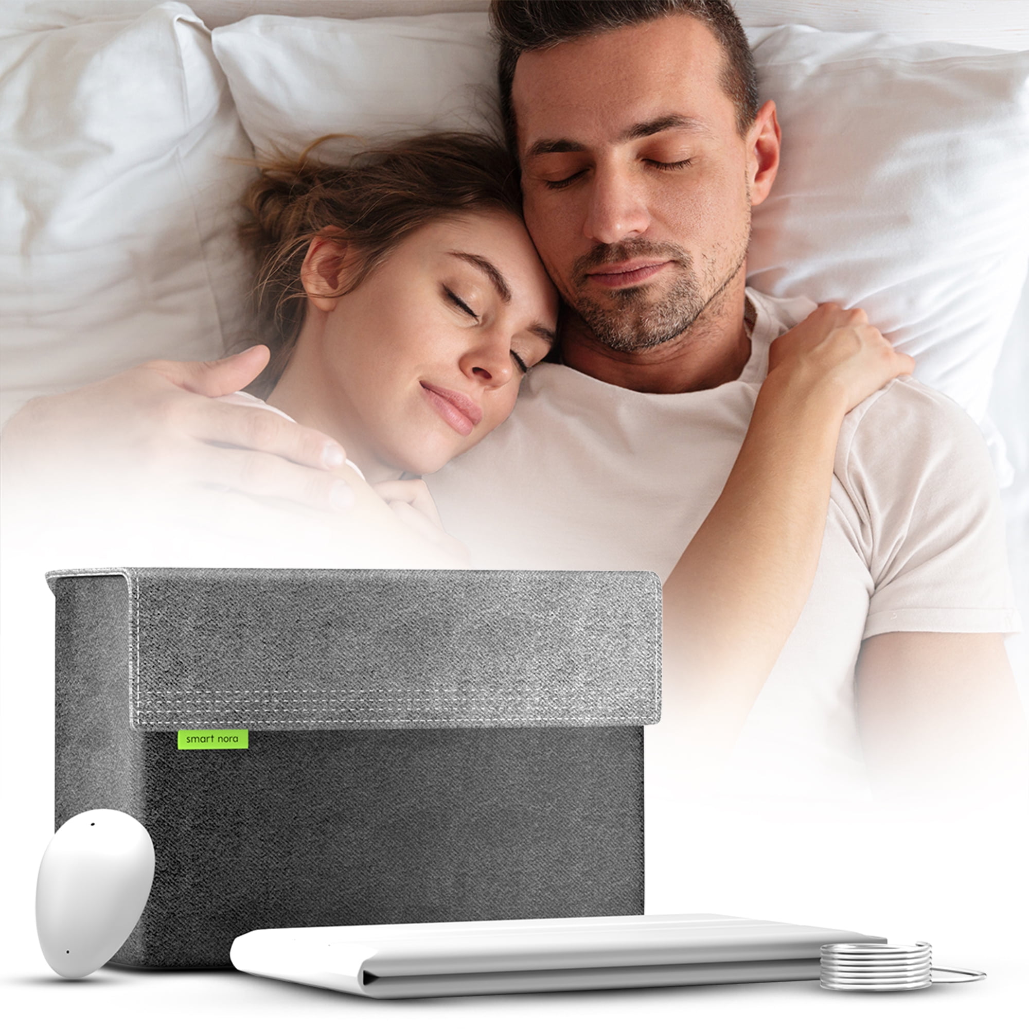 Smart Nora Contact-Free Anti-Snore Device, Turns Your Pillow into a Smart Pillow, Sleep in Any Position, Clinically Proven, Doctor Recommended, AI Powered, Stops Snoring, FSA/HSA Eligible, 1 Ct