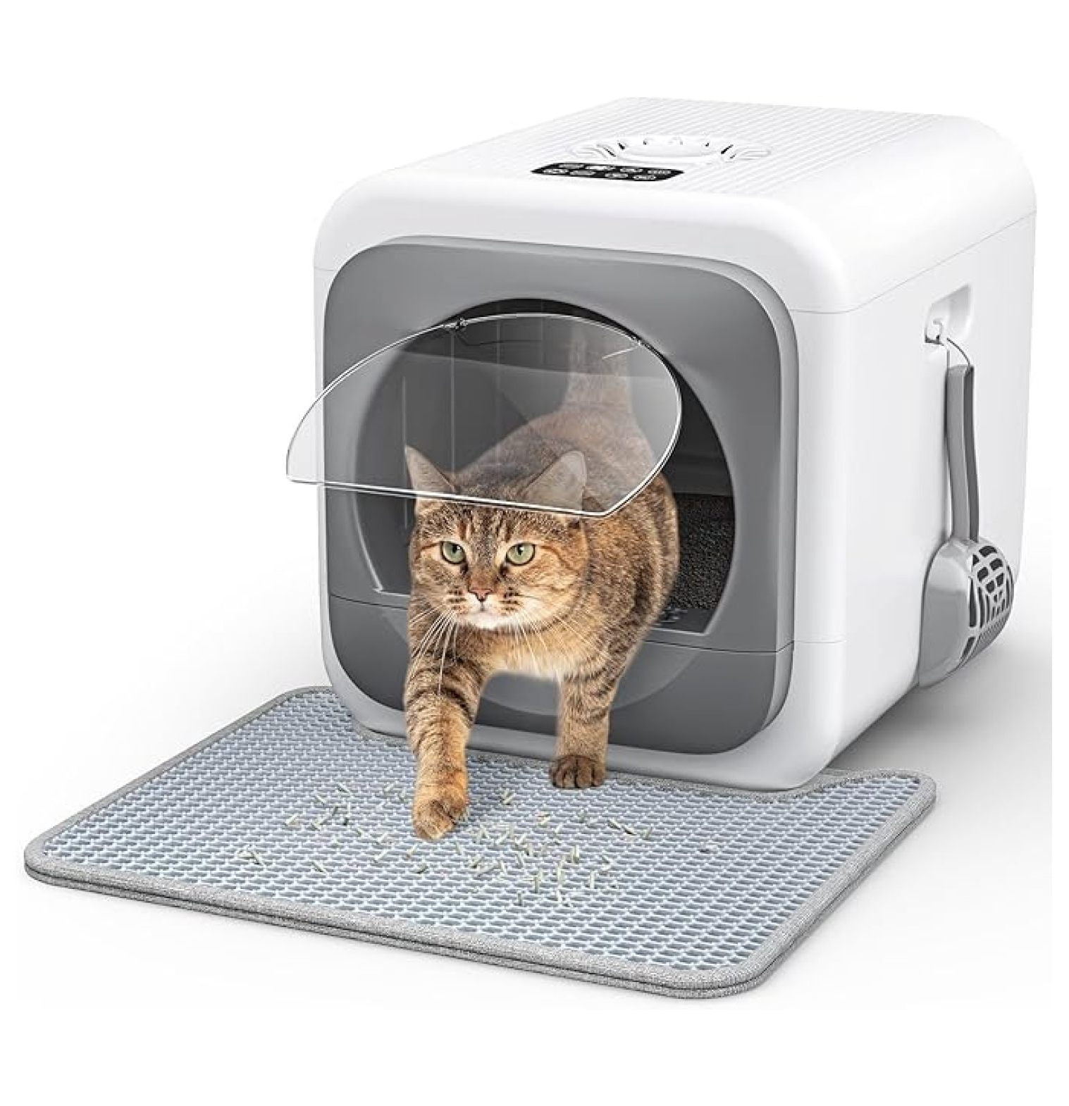 Smart Odor Control Easy Clean Cat Litter Box with Infrared Sensor, USB Powered