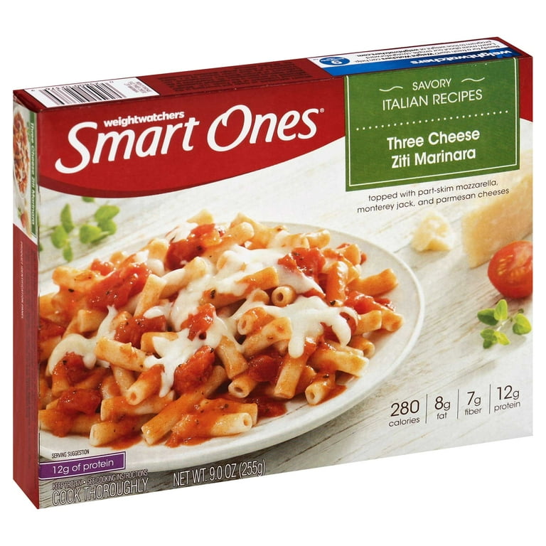 Smart Ones Frozen Three Cheese Ziti Marinara 9oz, Pack of 12