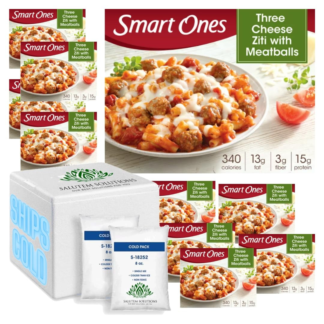 Smart Ones Three Cheese Ziti with Meatballs Meal, 9 Oz Box - Pack of 10 ...