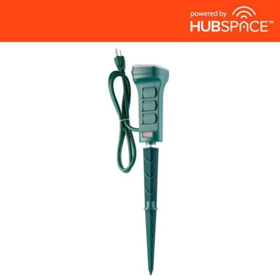 Smart Outdoor 4 ft. 6-Outlet Power Stake