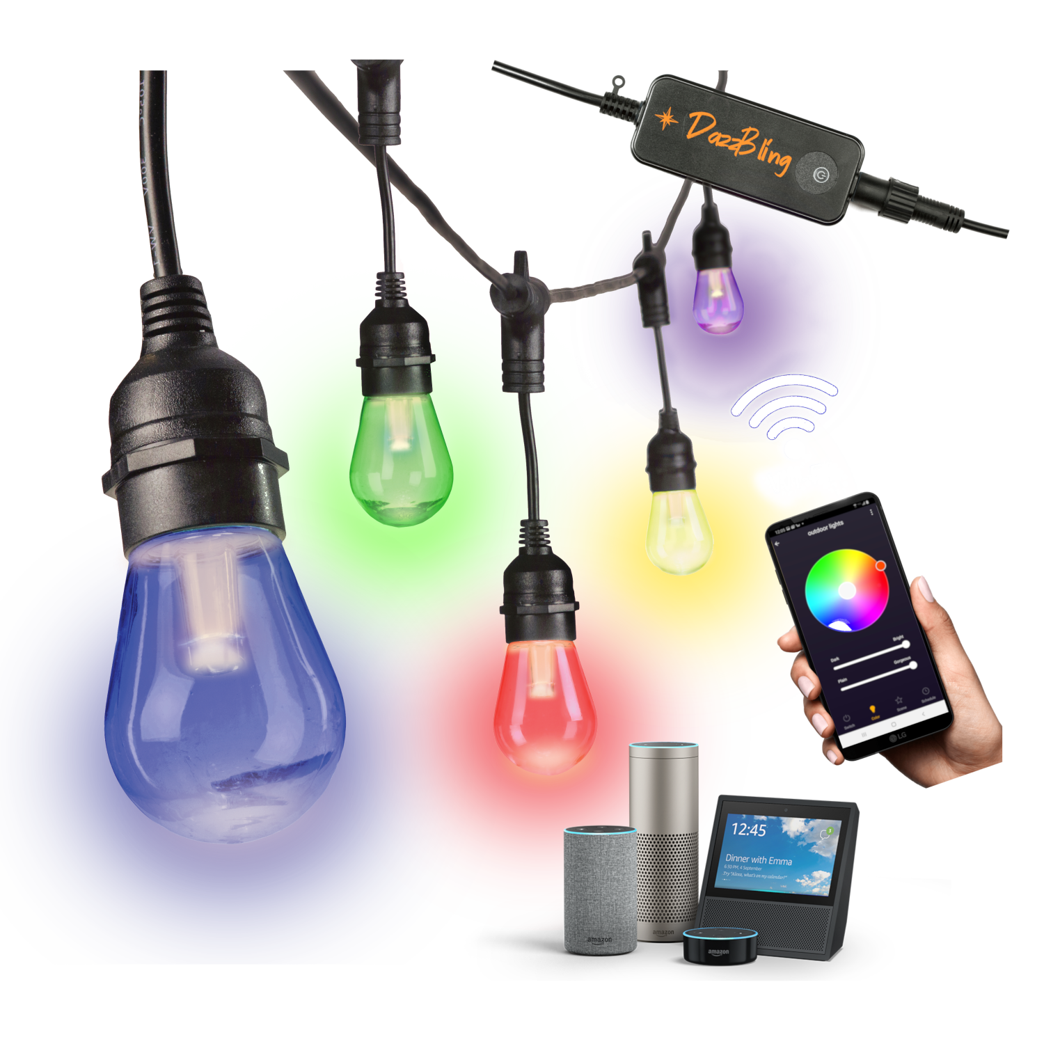 Better Homes & Gardens 15Count Shatterproof Edison Bulb Outdoor String