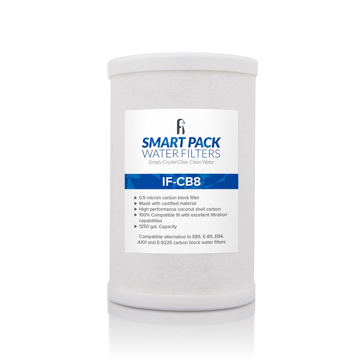 Smart Pack Water Filters CB8 Carbon Block Filter – Direct Replacement for Amway E-84, E-85, A101, E-9225 – Made with NSF Certified Coconut Shell Carbon