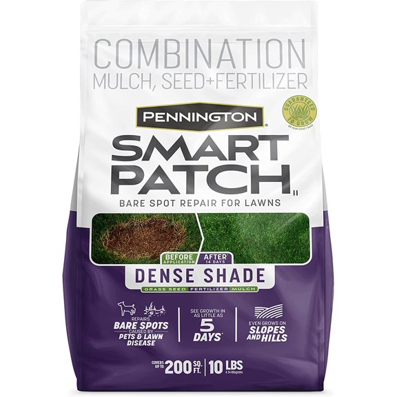 Smart Patch Dense Shade 10lb 200 sq. ft. Grass Seed Bare Spot Repair with Mulch and Fertilizer