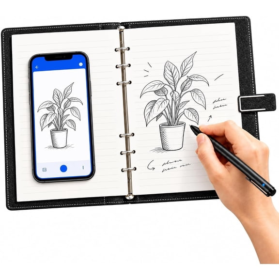 Smart Pen with A5 Digital Notebook, Real-Time App Sync, Handwriting to Text, Smart Search, Audio Recording, Offline Storage and Note Sharing