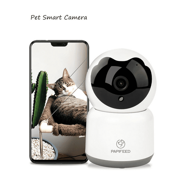 Smart Pet Camera with 1080P HD, Night Vision, Multi-Device Viewing, and Dual Storage Options