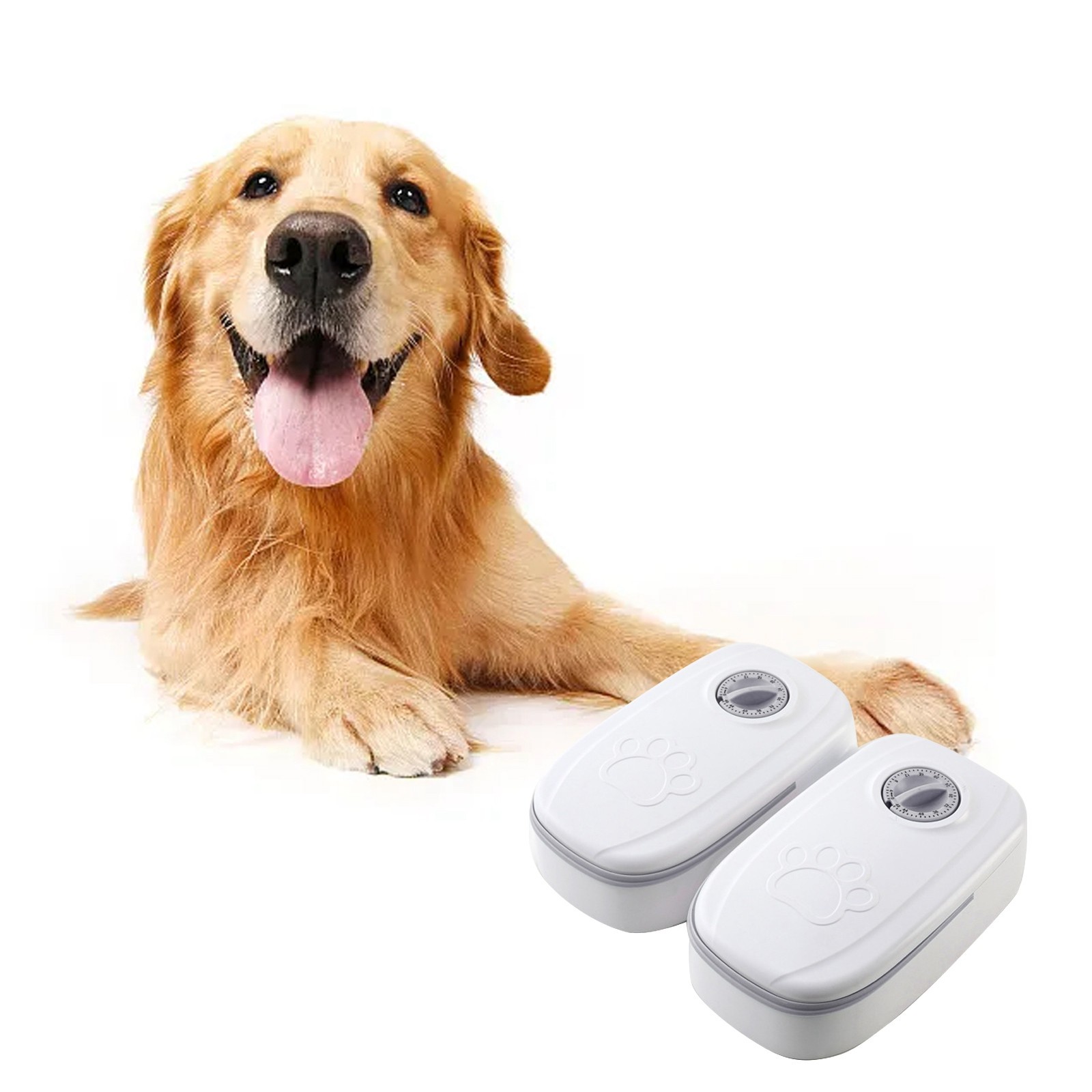 Smart Pet Feeder Bowl Automatic Ration Dispenser for Fresh Dry and Wet Double Meal Food 2PCS