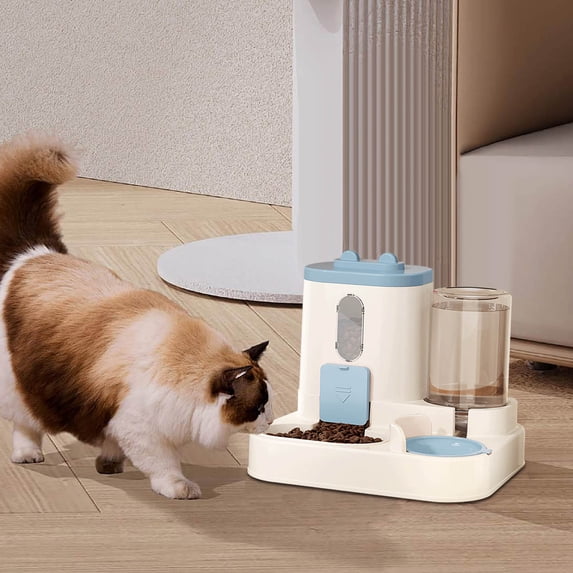 Smart Pet Feeder, Dry Food Dispenser 3.8L Capacity Timed Feeding Water Supply Integrated Device for Indoor Household Pet Care