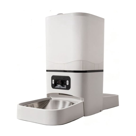 Smart Pet Feeder with Camera, Automatic Dual Bowl Feeder for Two Pets, WiFi App Controlled with Video Audio, Portion Control Feeder