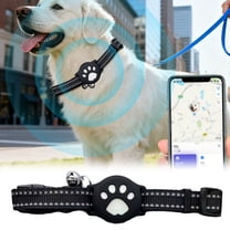 Smart Pet GPS Tracker Collar, Real Time Location Finder for Dogs & Cats 1 Pack, Compatible with iOS Android, Waterproof Anti-Lost Device 1.5 Inch