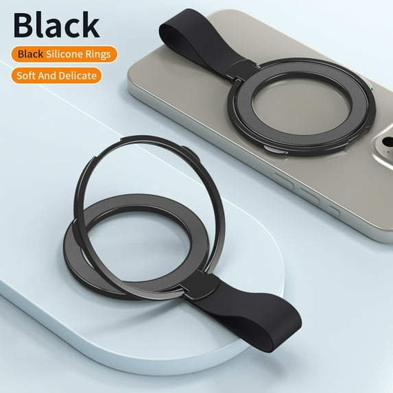 Smart Phone Ring Holder Magnetic Phone Mount Rotatable Foldable Cell Phone Holder Wireless Charging Friendly