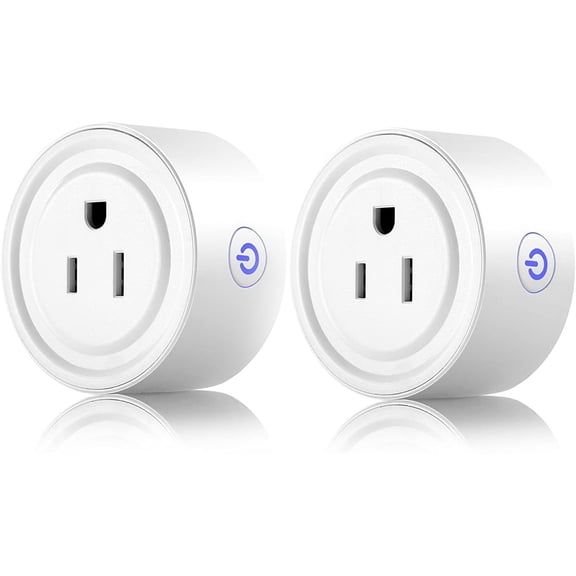Smart Plug 2 Pack Wi-Fi Enabled Mini Smart Socket Compatible with Amazon Alexa Google Home, Remote Control Outlet with Timing Function