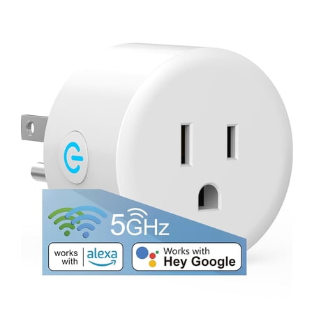 Smart Plug 5GHz, EIGHTREE Smart Plug Compatible with Alexa & Google Home, 5GHz & 2.4GHz WiFi, Smart Socket with Remote Control & Timer Function, No Hub Required