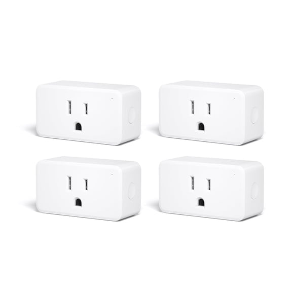 Smart Plug Gen3 4 Pack,Precise Real-time Power Meter,15A Outlet, Enhanced Zigbee Repeater,ETL Certified,ZigBee Hub Needed,Work with Home Assistant,Compatible Echo Devices and SmartThings