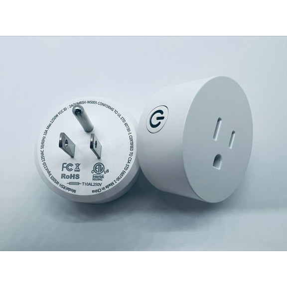 Jaspertronics Smart Plug 2-Pack  Bluetooth/WiFi, Alexa/Google Voice, Scheduling, ETL Certified, Compact Design - 2 Units per pack