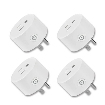 Smart Plug, Smart Plugs That Compatible with Alexa and Google Home, Smart Outlet with WiFi Remote Control and Timer Function, with metering,4 Packs