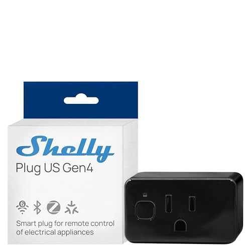 Smart Plug UL, WiFi, Bluetooth, Zigbee, Matter Outlet with Power Metering, Works with HomeKit, Google Home, Alexa, Home Assistant, Smart Socket, Easy Setup, Remote Control, Plug US Gen4 Black$$Tools