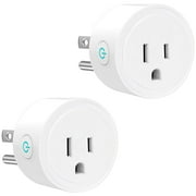 Smart Plug WiFi Smart Socket No Hub Required - Work with Amazon Alexa and Google Assistant - 2 Pack