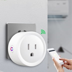 Smart Plug WiFi with Remote Control, 10A Timer Socket Works with Alexa Google Assistant, No Hub Required 2.4G Home Mini Socket