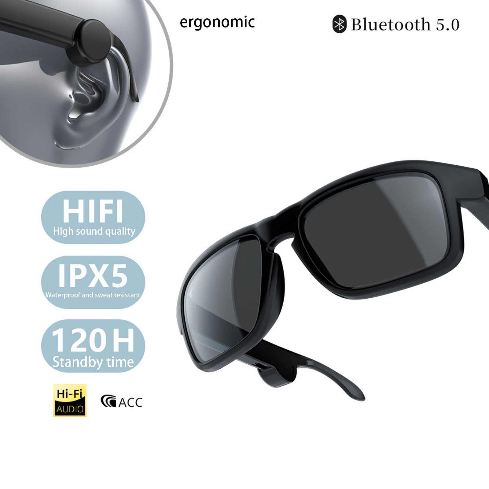 OhO Smart Glasses With Bluetooth | Polarized Sunglasses With Speaker | Voice Control Audio Glasses