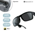 thumbnail image 1 of Smart Polarized Sunglasses with Bluetooth 5.0, Built-in Speaker/Mic & Voice Control, UV400 Protection, Wireless Open Ear Audio for Sports/Outdoor - Unisex Grey Lens (Men/Women), 1 of 8