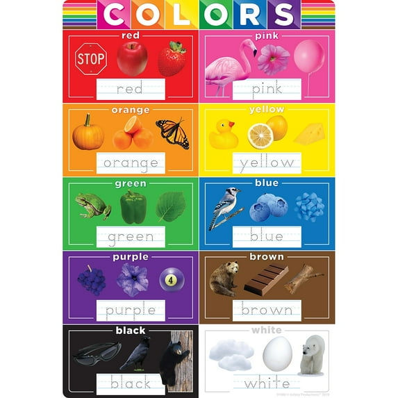 Ashley Productions Smart Poly 13" x 19" Colors Chart (ASH91080)