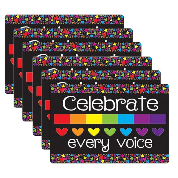 Smart Poly Computer Mouse Pad, 8" x 10", Celebrate Every Voice, Pack of 6