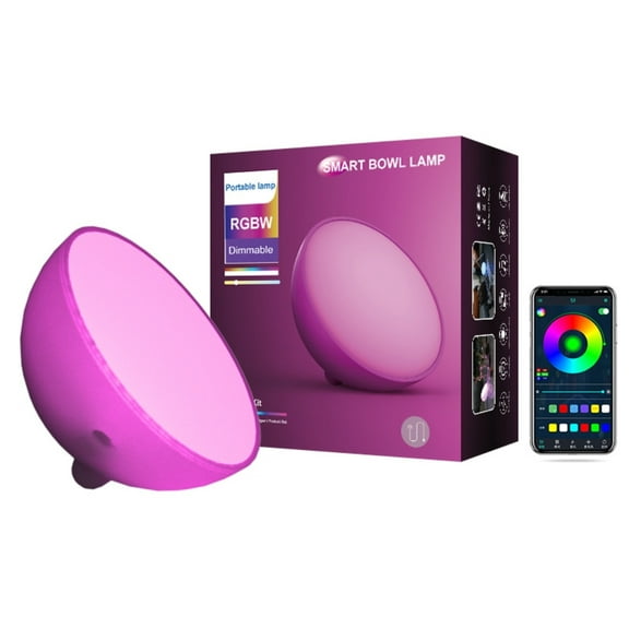 Smart Portable Dimmable Table Lamp, White - White and Color Ambiance LED Color-Changing Light - Bluetooth & WIFI Dual Link,Indoor and Outdoor Use - Control withApp or Voice Assistant