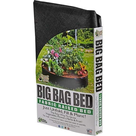 Smart Pots 12100 Big Bag Bed Fabric Raised Bed, Black