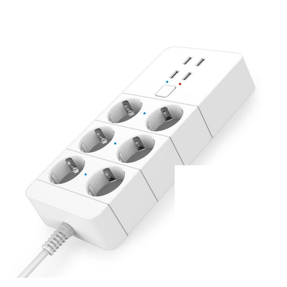 Smart Power Strip 3/4/6 4USB Charging Port Timing With5V3.1A. Control Intelligent Assistant