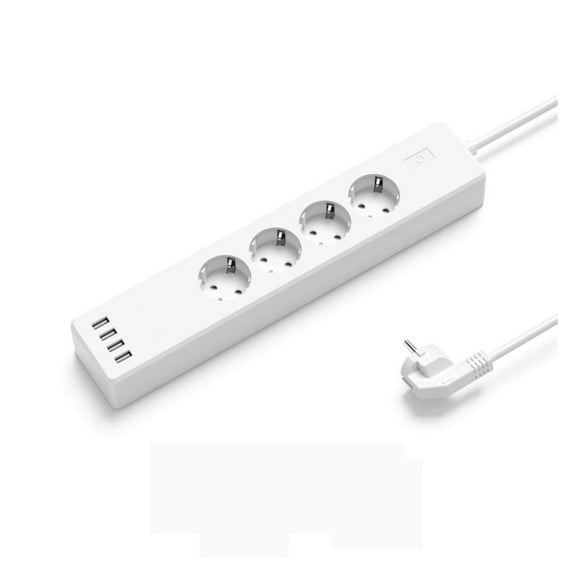 Smart Power Strip 4 Outlets 16A Socket With USB Charging Port,App Voice Control Work By Home Assistant