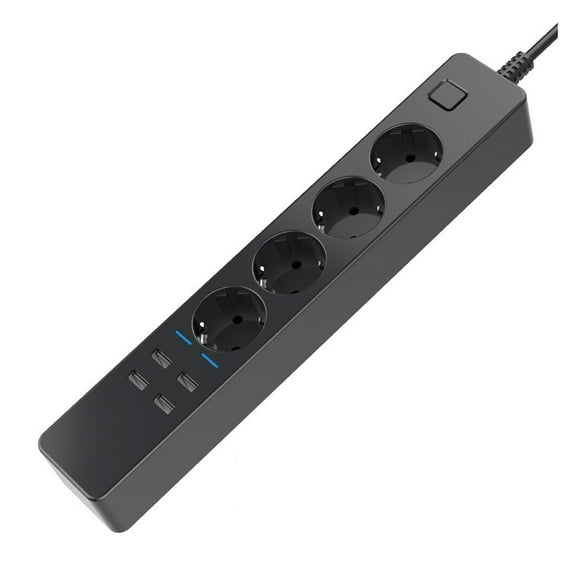 Smart Power Strip 4 USB Charging Port Timing App Voice Control Work With Intelligent Assistant