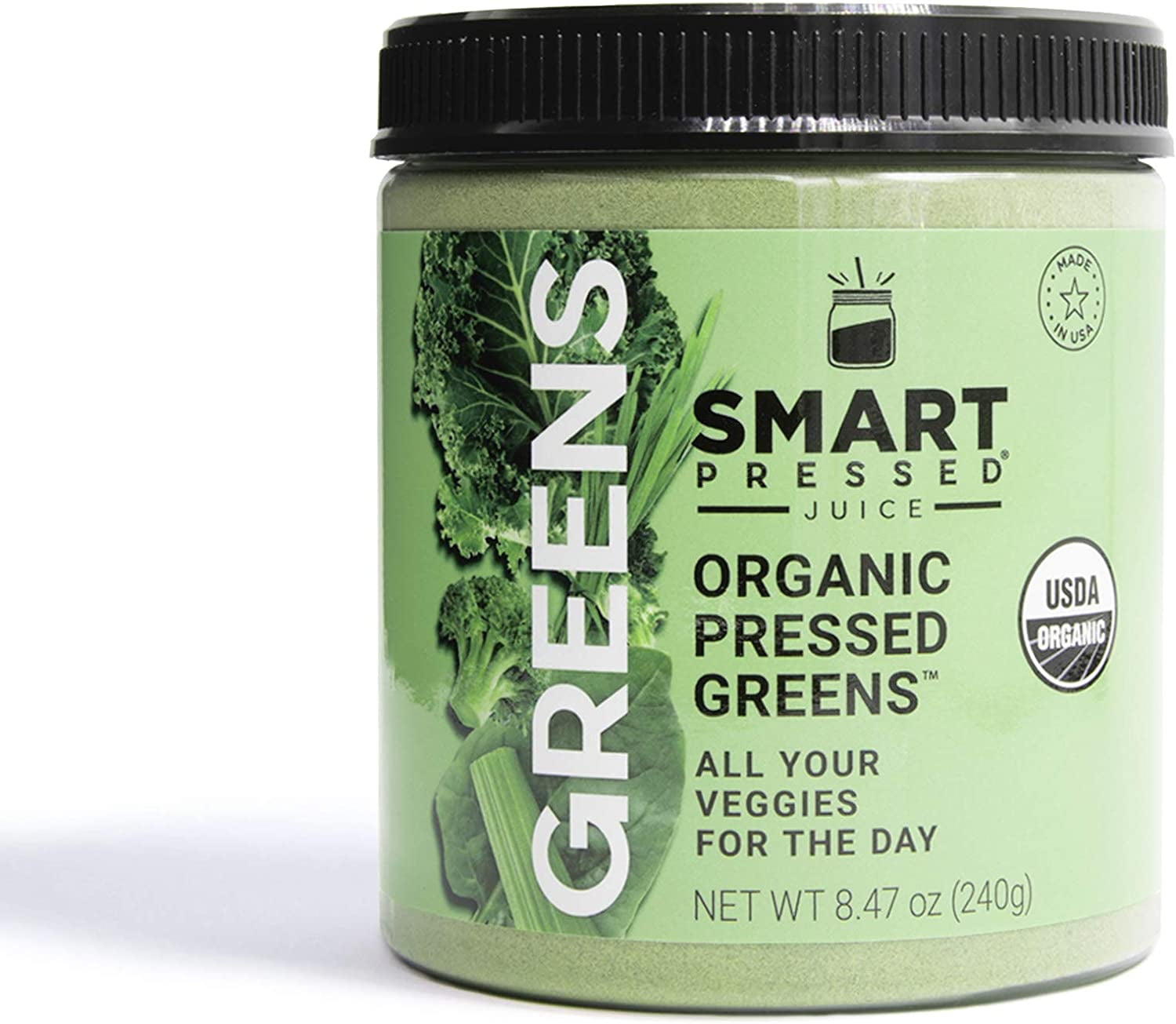 Smart Pressed Organic Greens Superfoods Juice Powder Single Serving