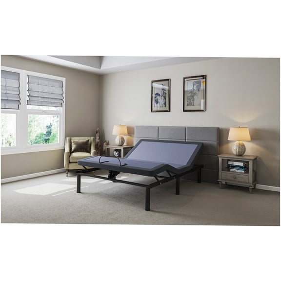 Smart Queen Adjustable Bed Base, App & Remote Controlled, Zero Gravity, Anti-Snore, 850lb Limit, Battery Backup, Underbed Light