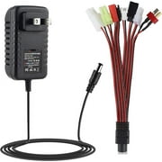 Smart RC Battery Charger for 4.8V 7.2V 8.4V 9.6V Battery Pack, RC Car Charger for T-raxxas Battery 2.4V-12V NiMH/NiCD Battery Pack