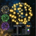 thumbnail image 1 of Smart RGB Christmas Tree Hanging Decor Lights Outdoor, 12" Color Changing Sphere Lights, App & Remote Control, Waterproof Fairy Ball Lights, Light Up Ornaments for Patio Wedding Decor, 1 of 6