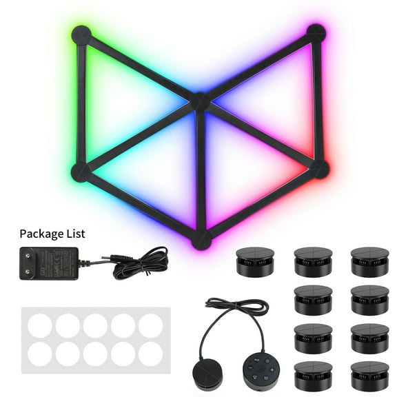 Smart RGB LED Wall Light Lines, 9 Bars Wall Light DIY Geometry Splicing Gaming Lights ,APP Control,TV LED Backlights, Music Sync Color Changing Lights for Room Party