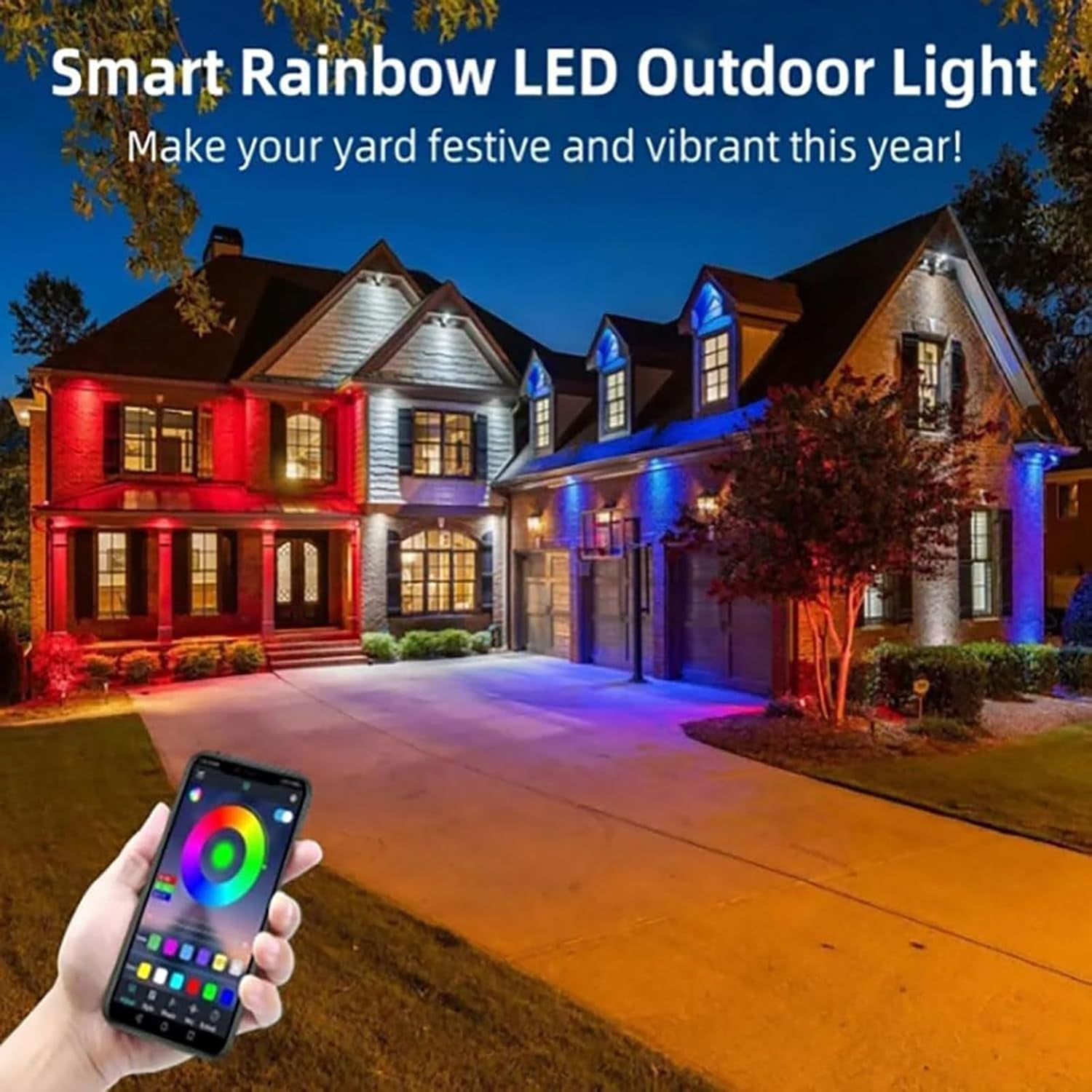 Smart Rainbow Led Permanent Outdoor Light, Smart Permanent Outdoor ...