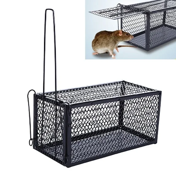 Smart Rat Trap with Safe, Strong, and Humane Automatic Closure, Reusable Iron Mesh for Indoor and Outdoor Use, Poison-Free Rat Trap