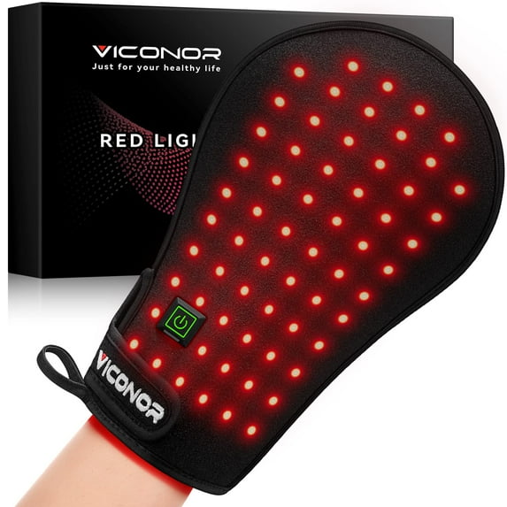 Smart Red Light Therapy Gloves with APP Control, Infrared Finger & Wrist Wrap for Office/Home Use, Portable Near Infrared Light for Typists, Artists, Seniors - Carpal Tunnel & Muscle Recovery