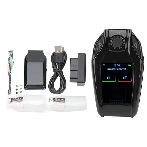 Smart Remote Car Key LCD Screen Anti Lost Automatic Lock Unlock Keyless Entry Auto Lock Key Fob for One Click Start Car