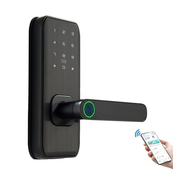 Smart Remote Control Fingerprint Password RFID Card Deadbolt Latch Lock