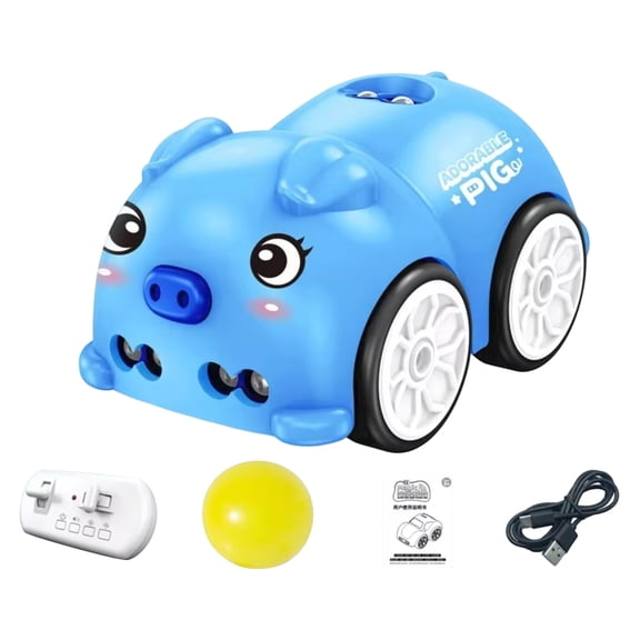 Smart Remote Controlled Sensing Car Gesture Follow Mini Bus Automatic Avoidance Line Following Driving Desktop Toy Transport Blue