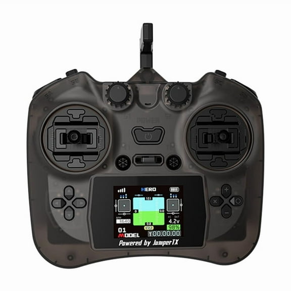 Smart Remote Controller TX Color Screen Transmitter Hall Sensor Gimbals ELRS 2.4G 100mW 12CH for FPV RC Drone A,1 * Remote Controller,Black Grey