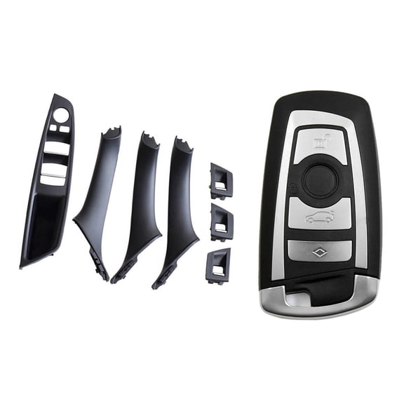 Smart Remote Key Fob Case Blade for F10 F20 F30 F40 1 3 5 Series 4Button & LHD Car Interior Door Handle Adapting