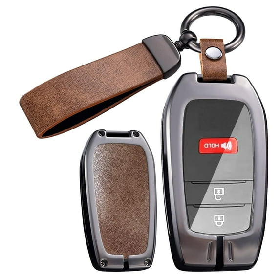 Smart Remote Key Fob Shell Case Fit for Toyota Venza RAV4 Prime Sienna Land Cruiser Fortuner Mirai 2018-up,Solid Key Holder with Clear TPU Front Cover,Antiscratched Key Skin