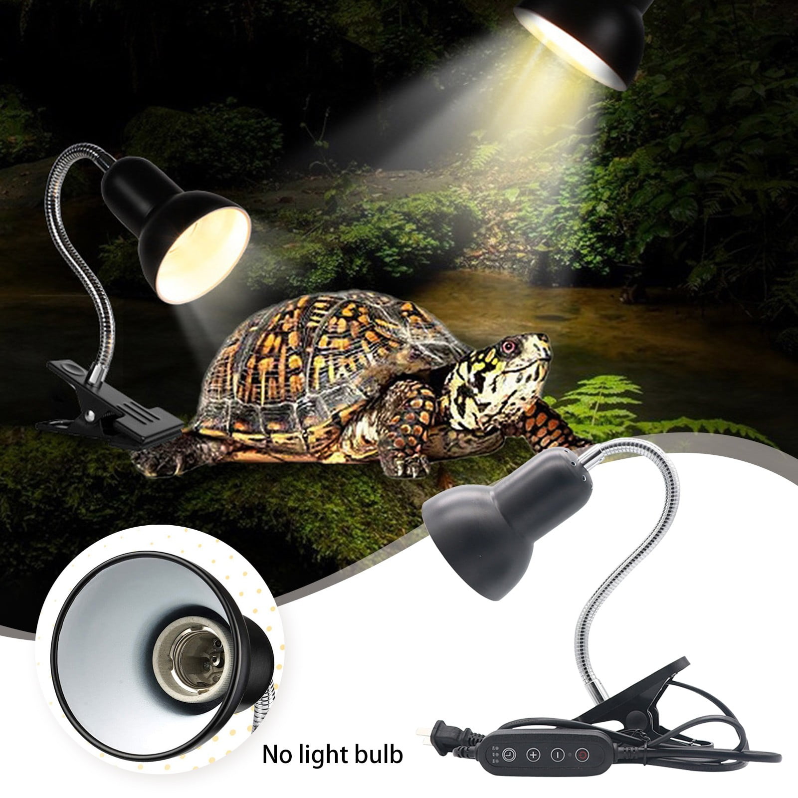 Smart Reptile Basking Lamp UVA+ Sunlight Calcium Timer Controlled
