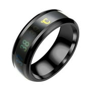 MELLCO Smart Ring,Waterproof Temperature Sensor Intelligent Smart Ring Finger Wear Changing Color Multifunction Temperature Rings