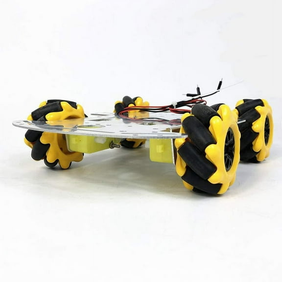 Smart Robot Car Kit Four-Wheel Smart Mecanum Wheel Single-Layer Aluminum Alloy Car Chassis DIY Assembly Kit